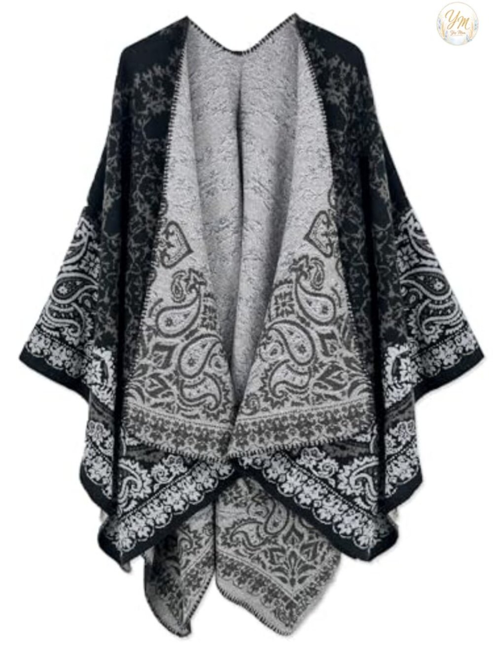 Women's Retro Boho Poncho Cape Shawl Wrap